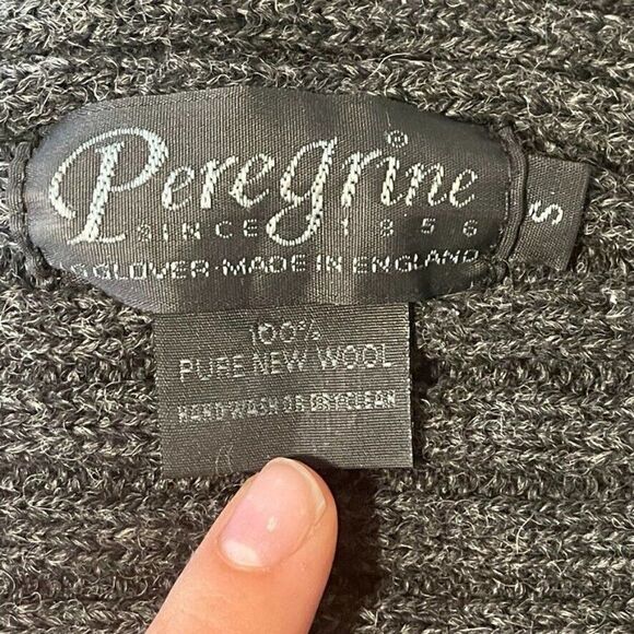 Peregrine Womens Charcoal Gray 100% Wool Chunky Ribbed Oversized Cardigan Sz S - Picture 2 of 9